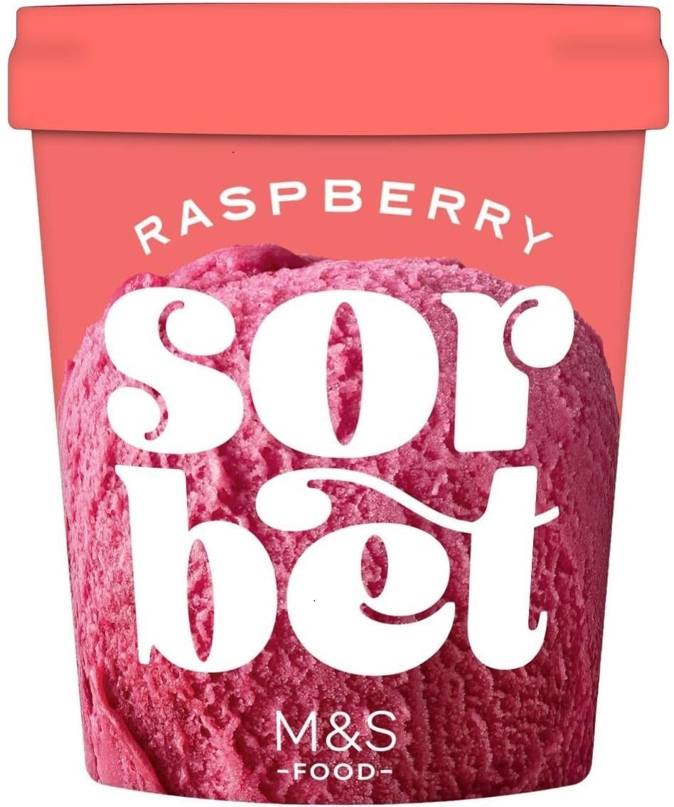 Marks & Spencer Malinový sorbet s malinovým protlakem