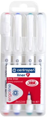 Centropen Pero Liner 4611, sada 4 barev