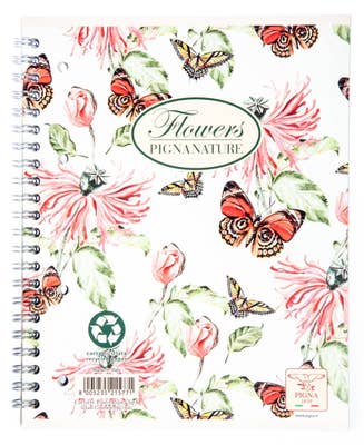 Pigna Blok spirálový linkovaný A5 motiv Flowers
