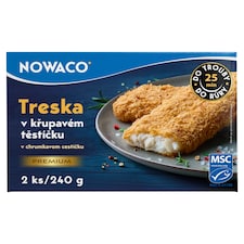 Nowaco Premium treska v křupavém těstíčku 2 ks 240g