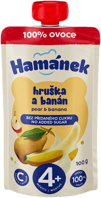 Hamánek Hruška a banán ovocná kapsička