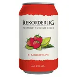 REKORDERLIG Cider jahoda limeta 24 x 330 ml plech