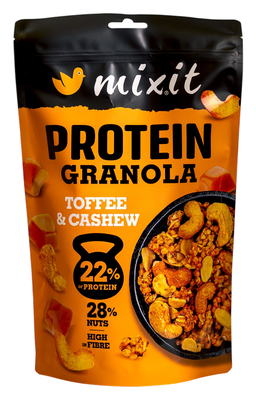 Mixit Proteinová granola z pece - Toffee & kešu