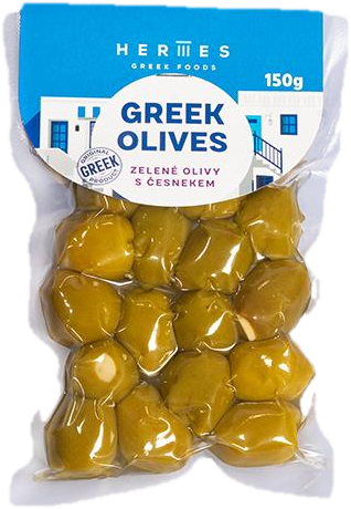 Hermes Zelené olivy s česnekem