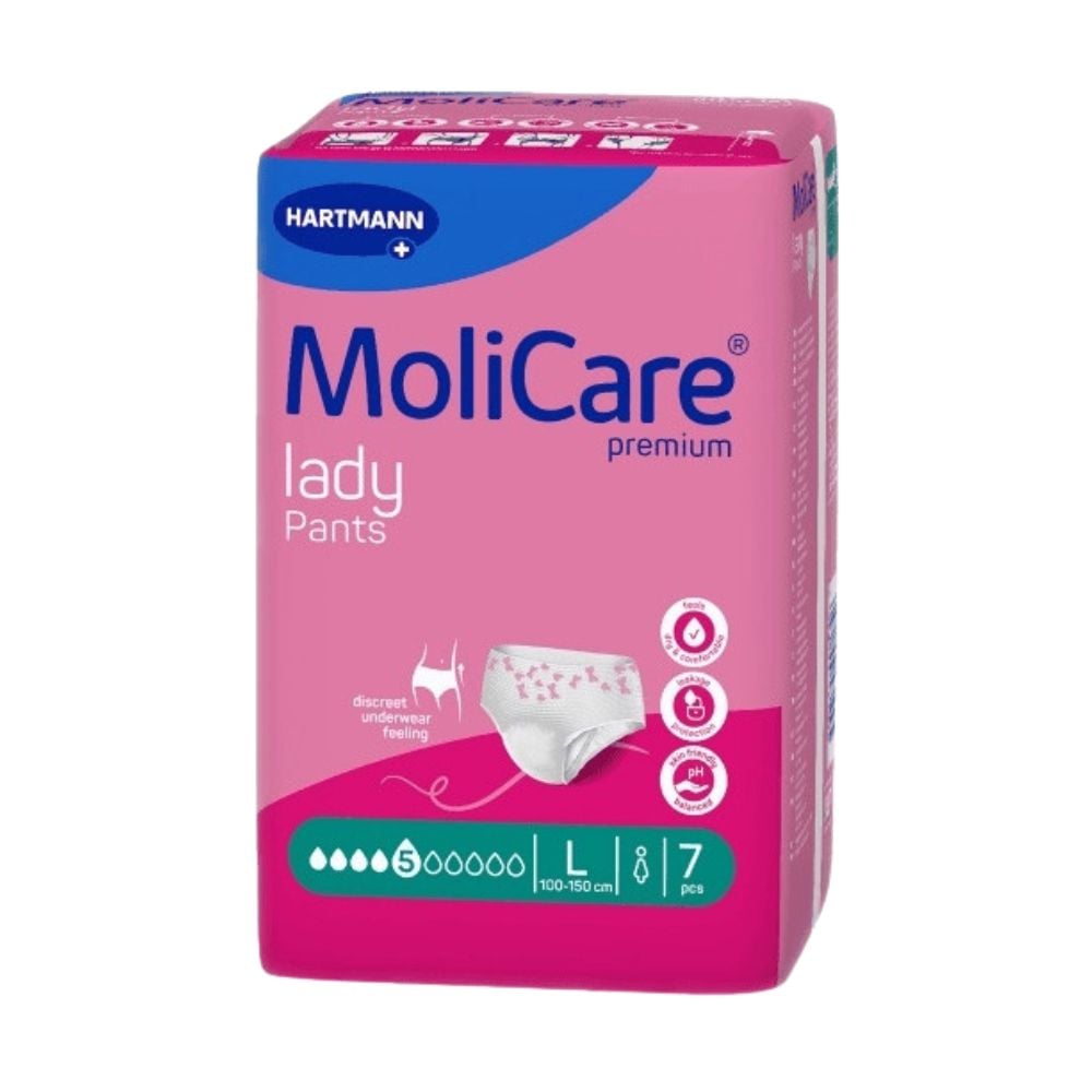 KALHOTKY NAVLÉKACÍ MOLICARE LADY PANTS 5 KAPEK L BOKY 100-150CM,958ML,7KS