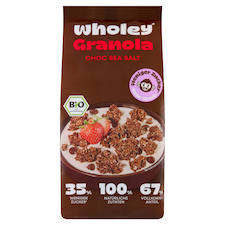 Wholey Bio křupavá granola s čokoládou a mořskou solí 300g