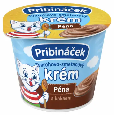 PRIBINÁČEK Tvarohovo-smetanový krém/Pěna