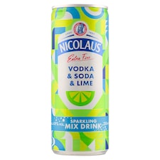 St. Nicolaus Extra Fine vodka se sodou a limetkovou šťávou 250ml