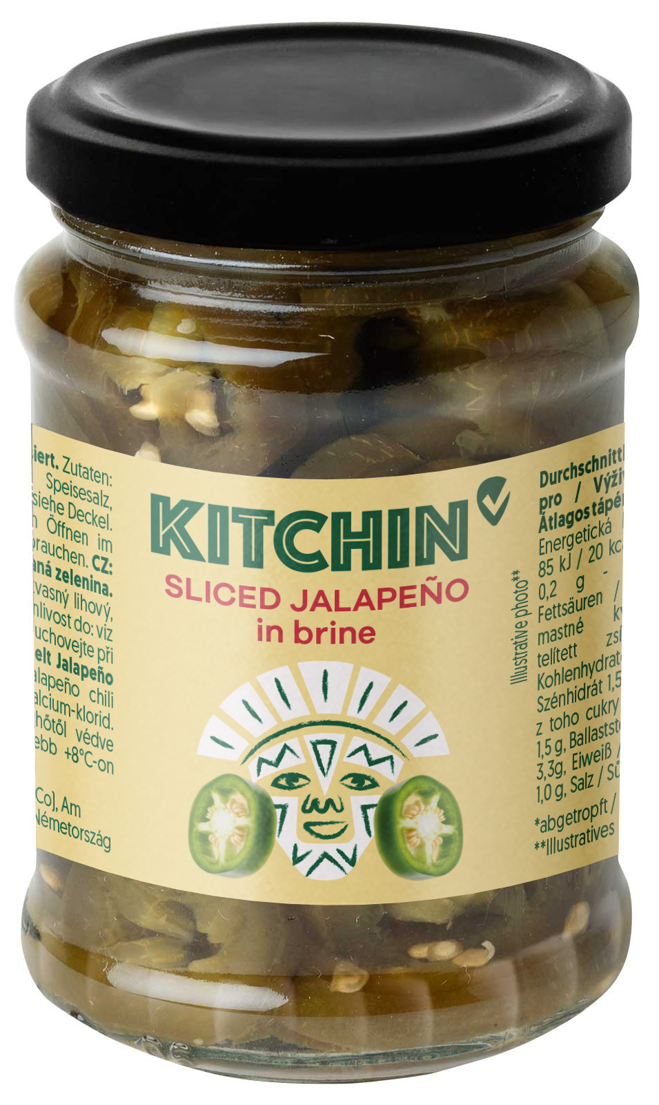 Kitchin Krájené Jalapeños v kyselém nálevu