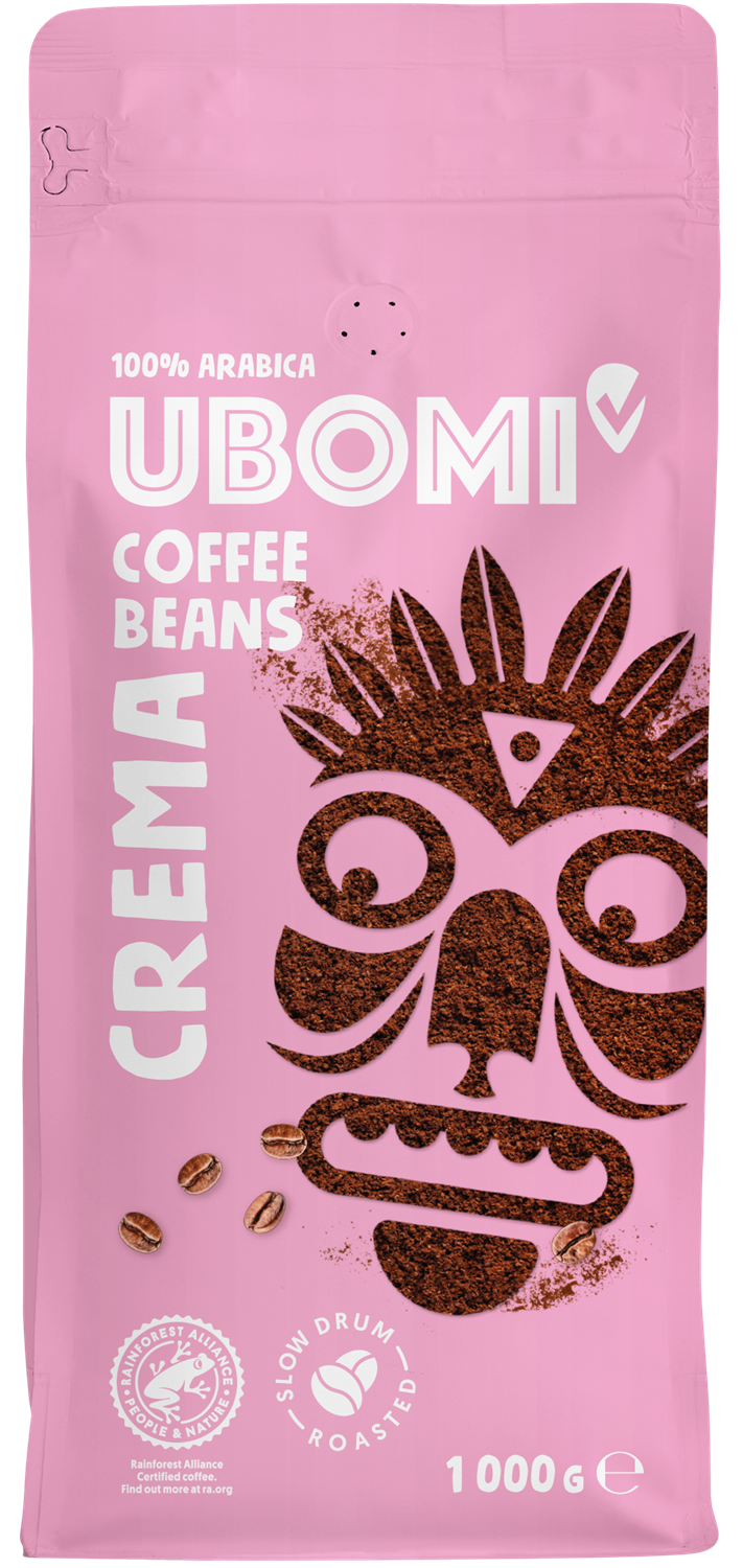 Ubomi Caffe Crema 100% Arabica zrnková káva
