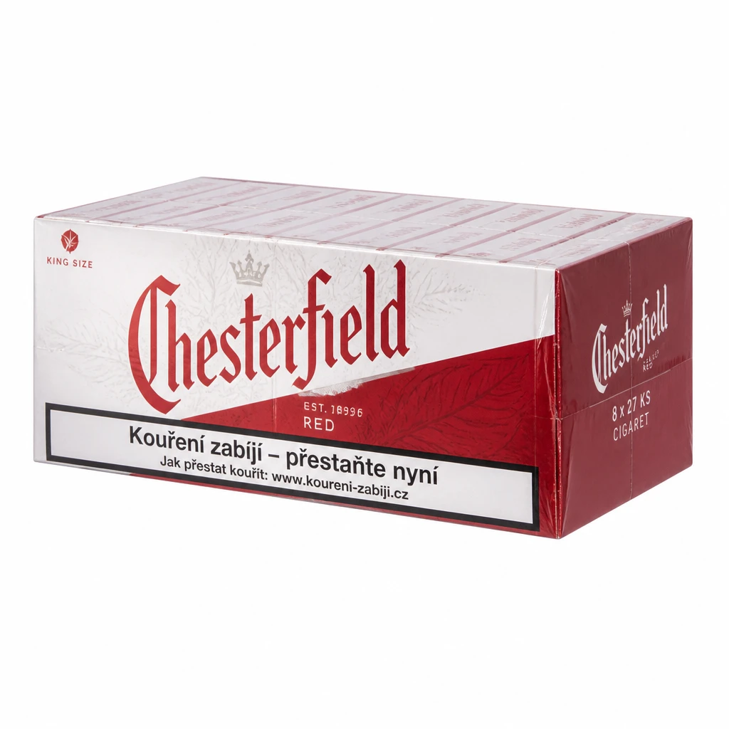 Chesterfield Red C. Bom king size tvrdé bal. 8 krab. 27 ks kolek U 215 Kč VO cena