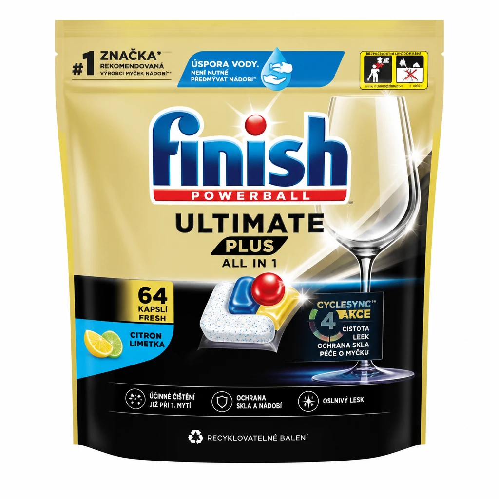 finish Ultimate Plus Fresh kapsle do myčky 64 ks