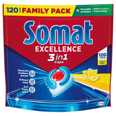 Somat all in one tablety do myčky rodinné balení 120 ks