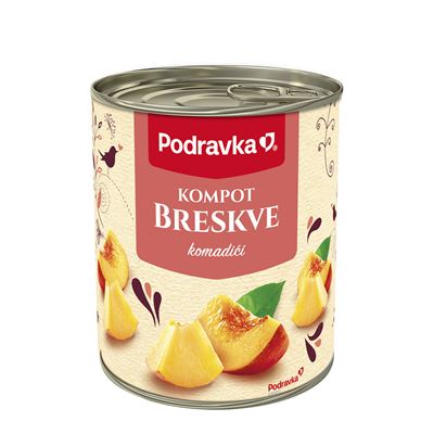 PODRAVKA Broskve kostky 3,05 kg