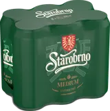 Starobrno Medium pivo v plechu 6x500ml