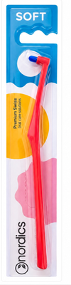 NORDICS Zubní kartáček Premium jednosvazkový Soft Red