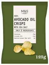 Marks & Spencer Bramborové lupínky smažené v avokádovém oleji (35 %) a ochucené mořskou solí