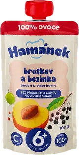 Hamánek Ovocná kapsička broskev bezinka