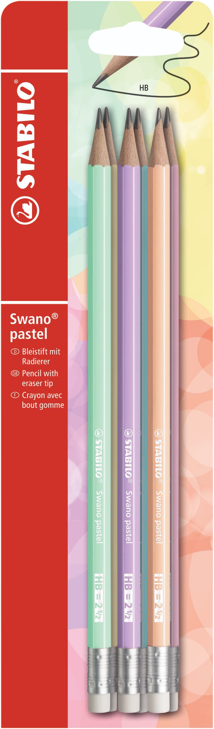 Stabilo Tužka Swano Pastel s pryží HB 6 ks