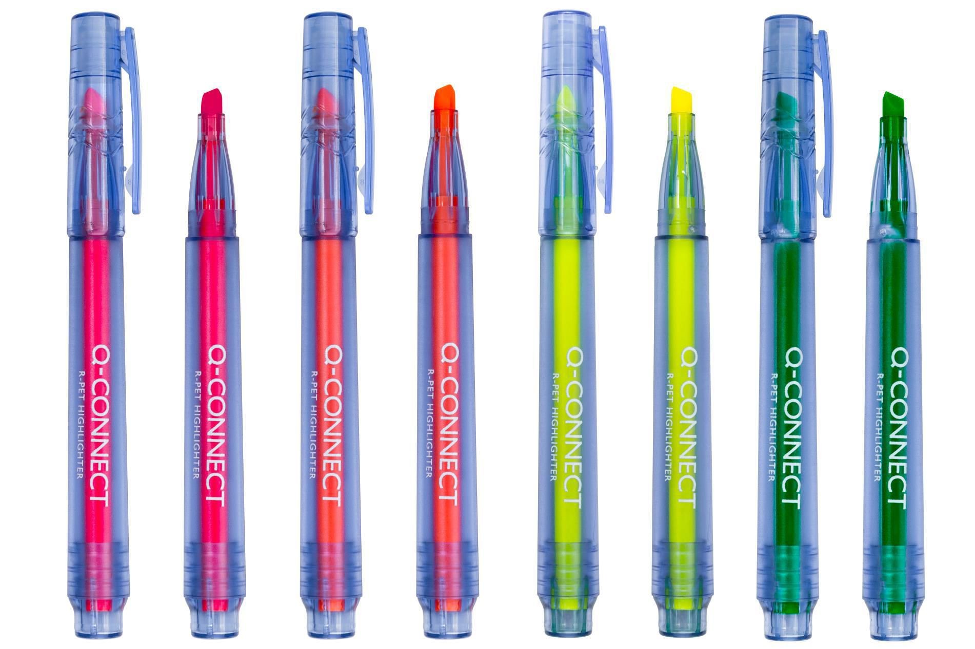 Q-Connect Zvýrazňovač Eco PET, sada 4 barev