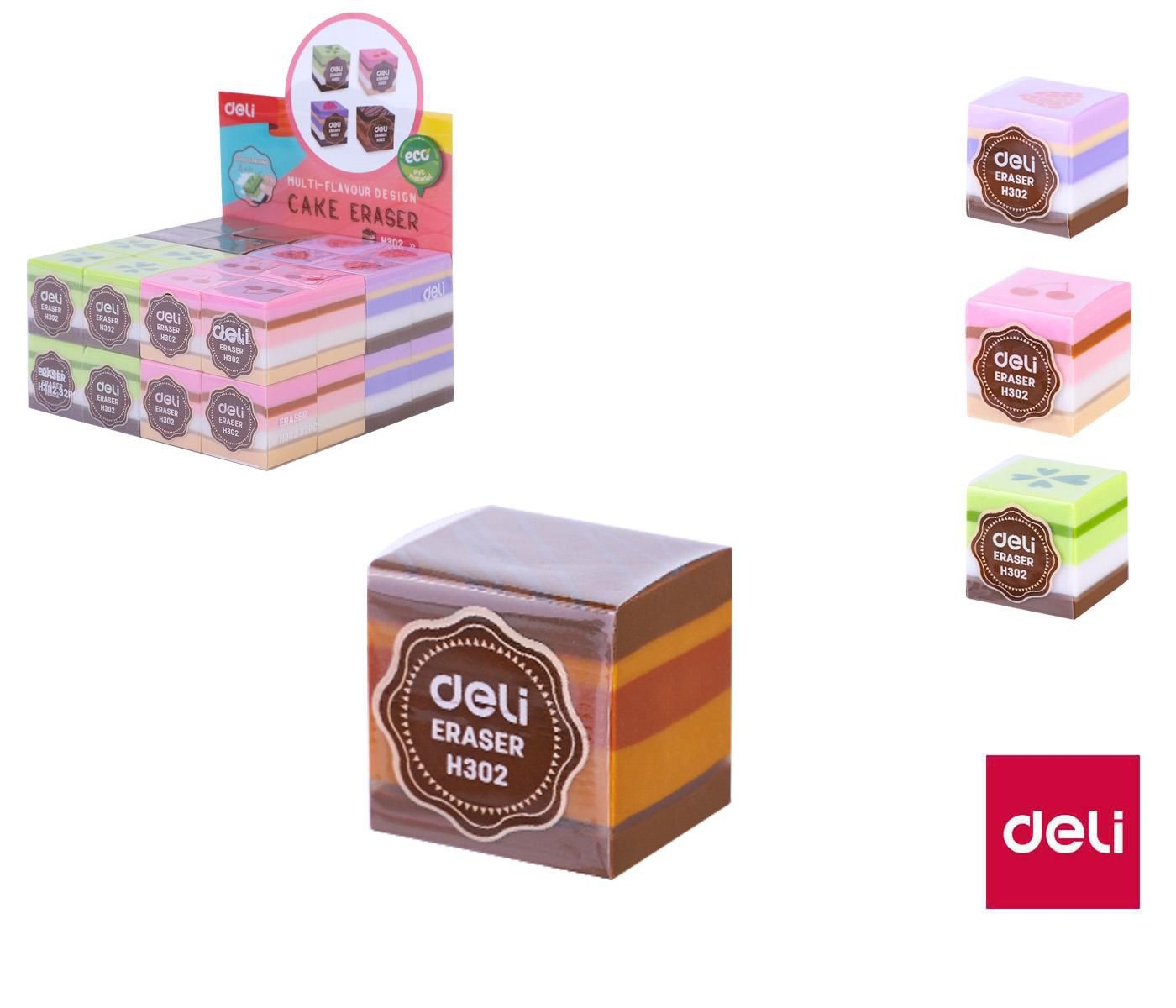 DELI Guma mazací dortík EH302, různé barvy
