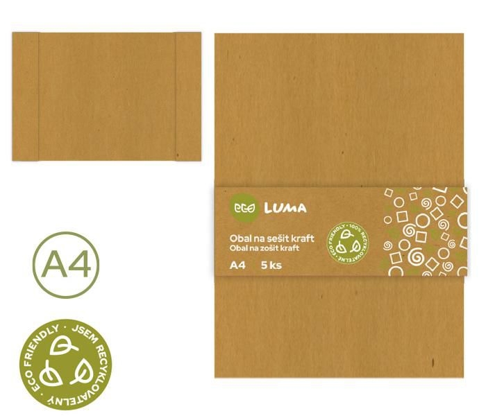 LUMA obal na sešit A4 KRAFT, ECO, 5ks