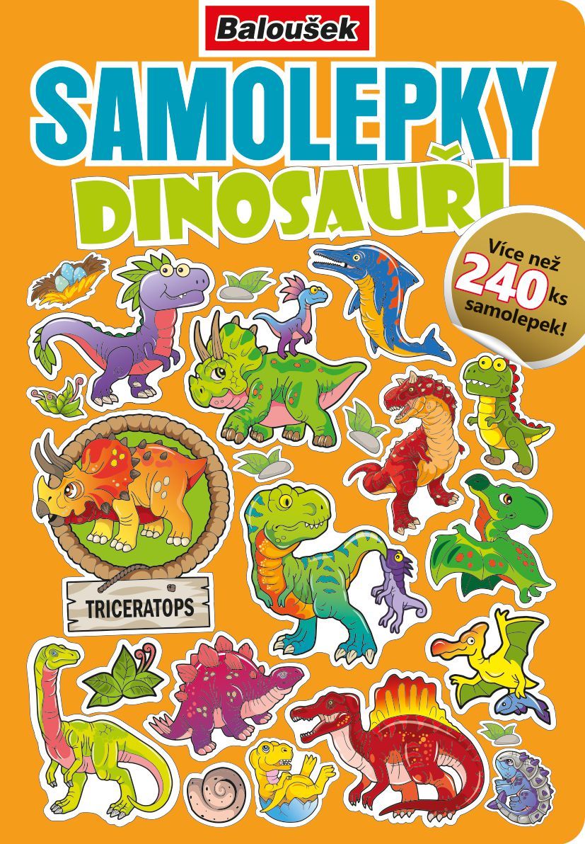 Baloušek - Samolepkový sešit A5 Dinosauři