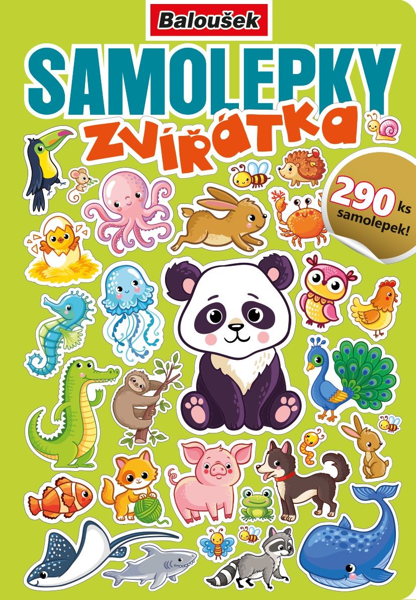 Baloušek - Samolepkový sešit A5 Zvířátka