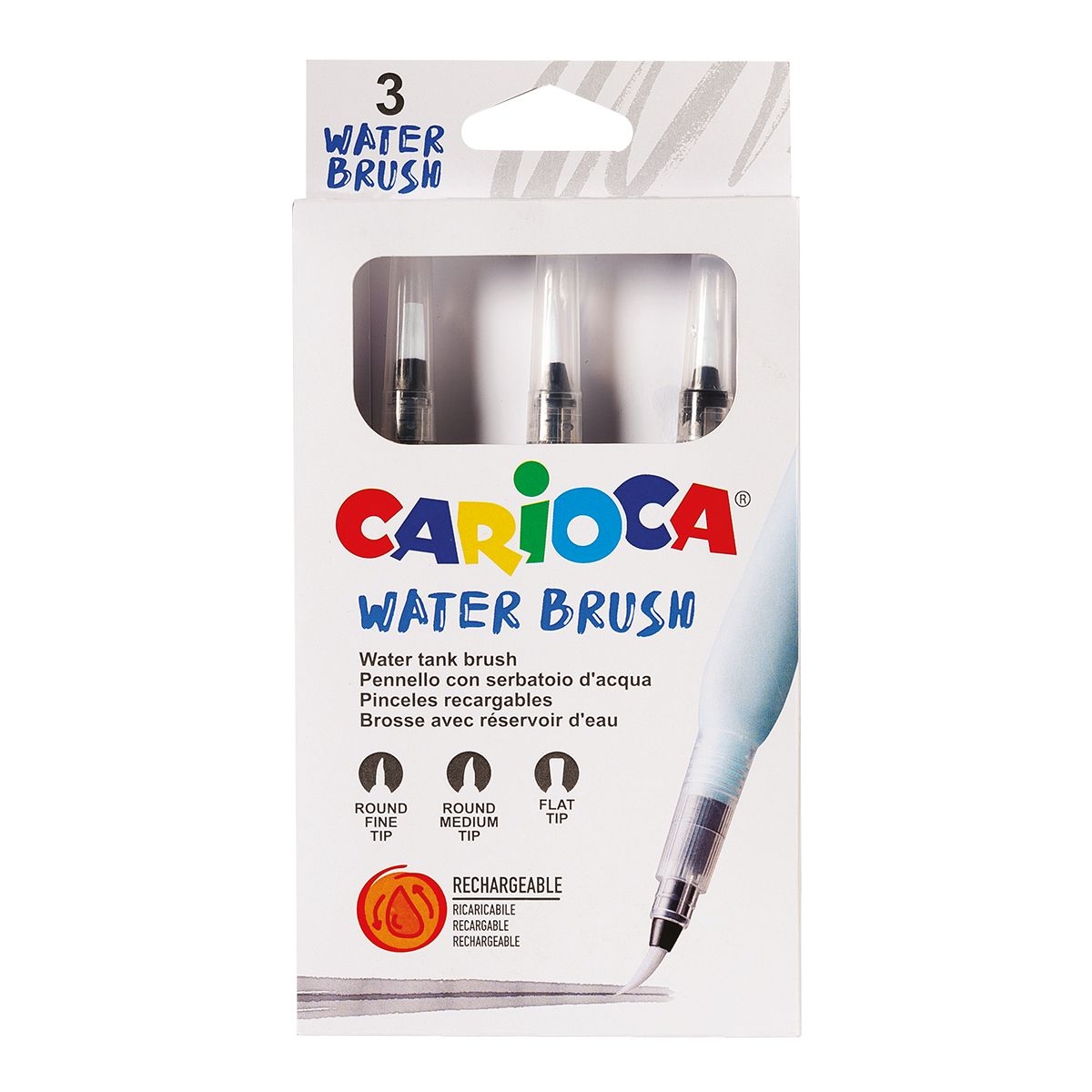 Carioca Sada vodních štětců, 3 ks
