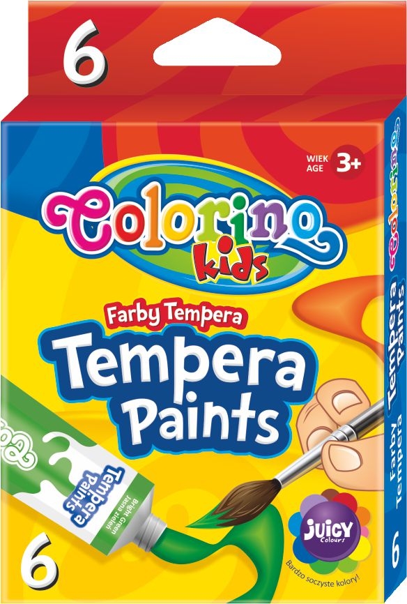 Colorino Temperové barvy v tubě, 6 barev, 12 ml