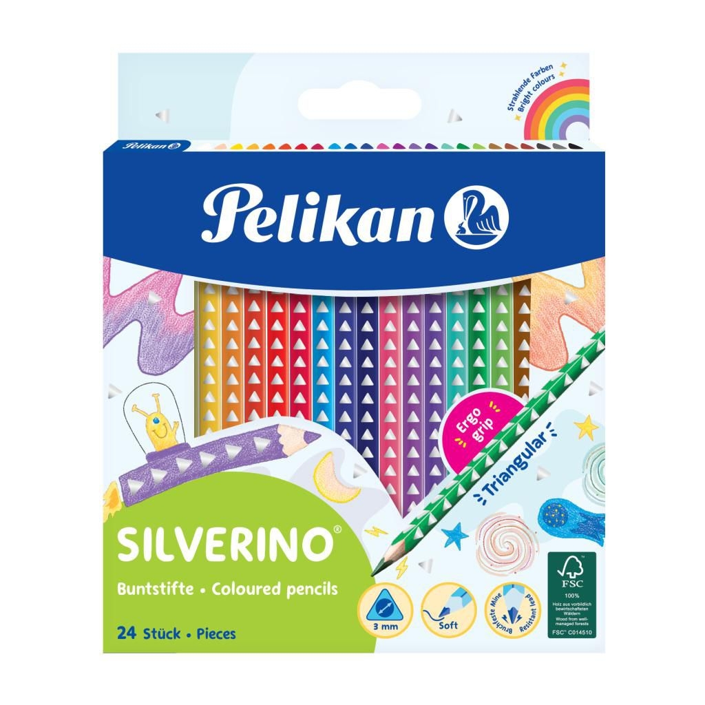 Pelikan Pastelky Silverino ten,PE,24ks