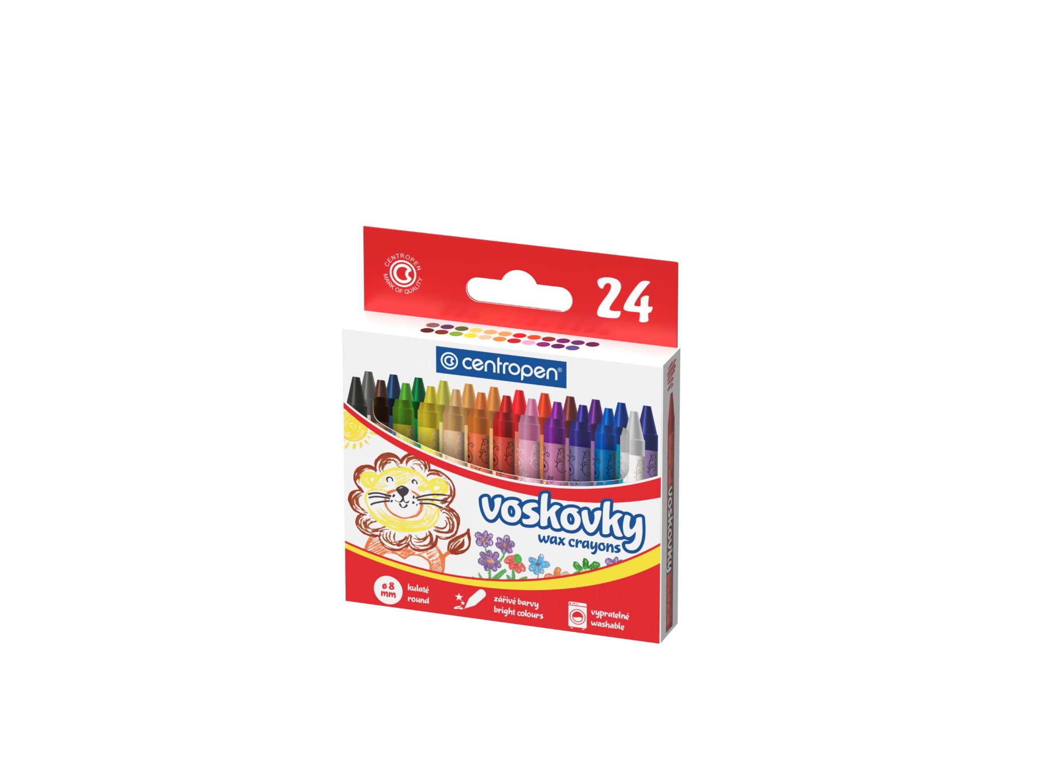 Centropen Voskovky kulaté 8 mm 24 ks