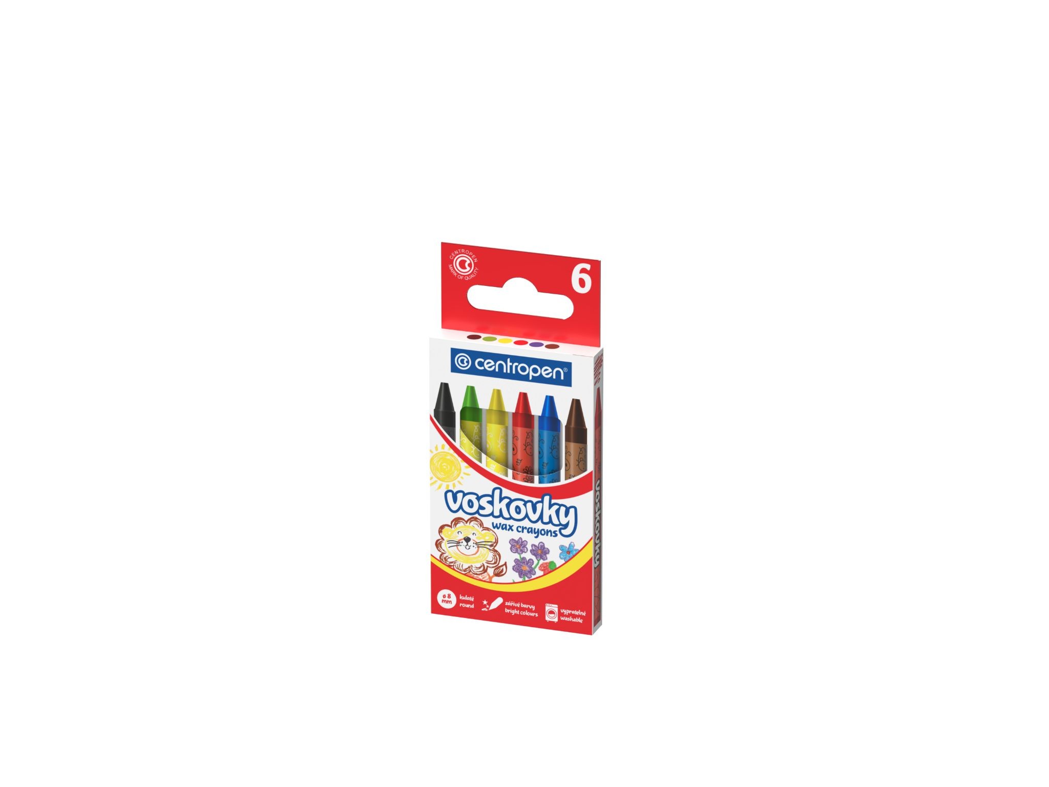 Centropen Voskovky kulaté 8 mm 6 ks