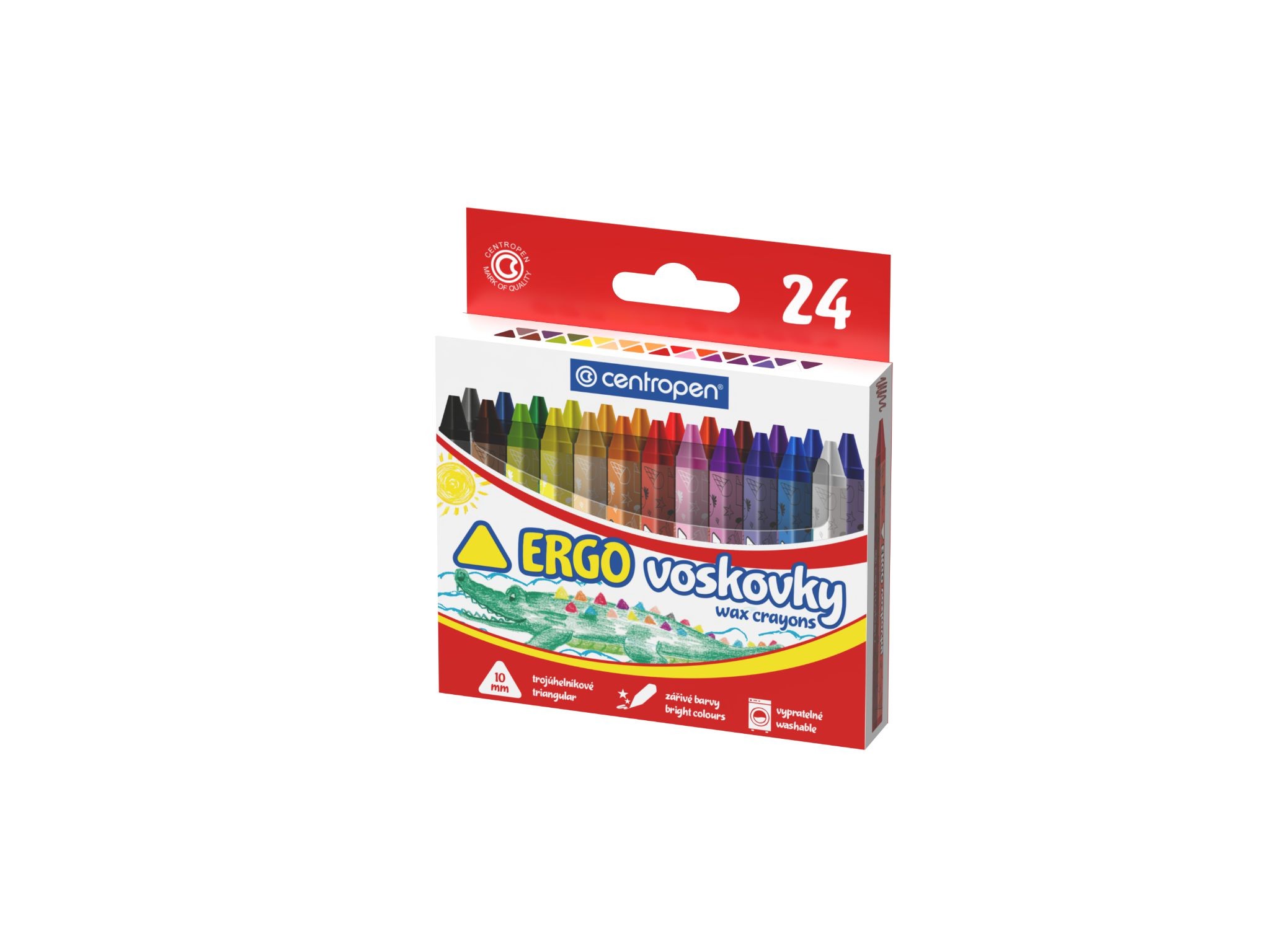 Centropen Voskovky trojúhelníkové 10 mm 24 ks