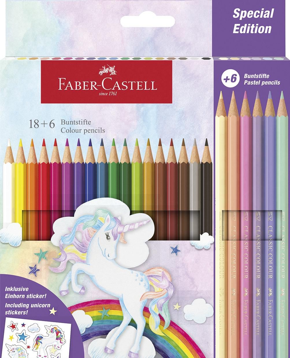 Faber Castell Pastelky Unicorn 18+6 ks