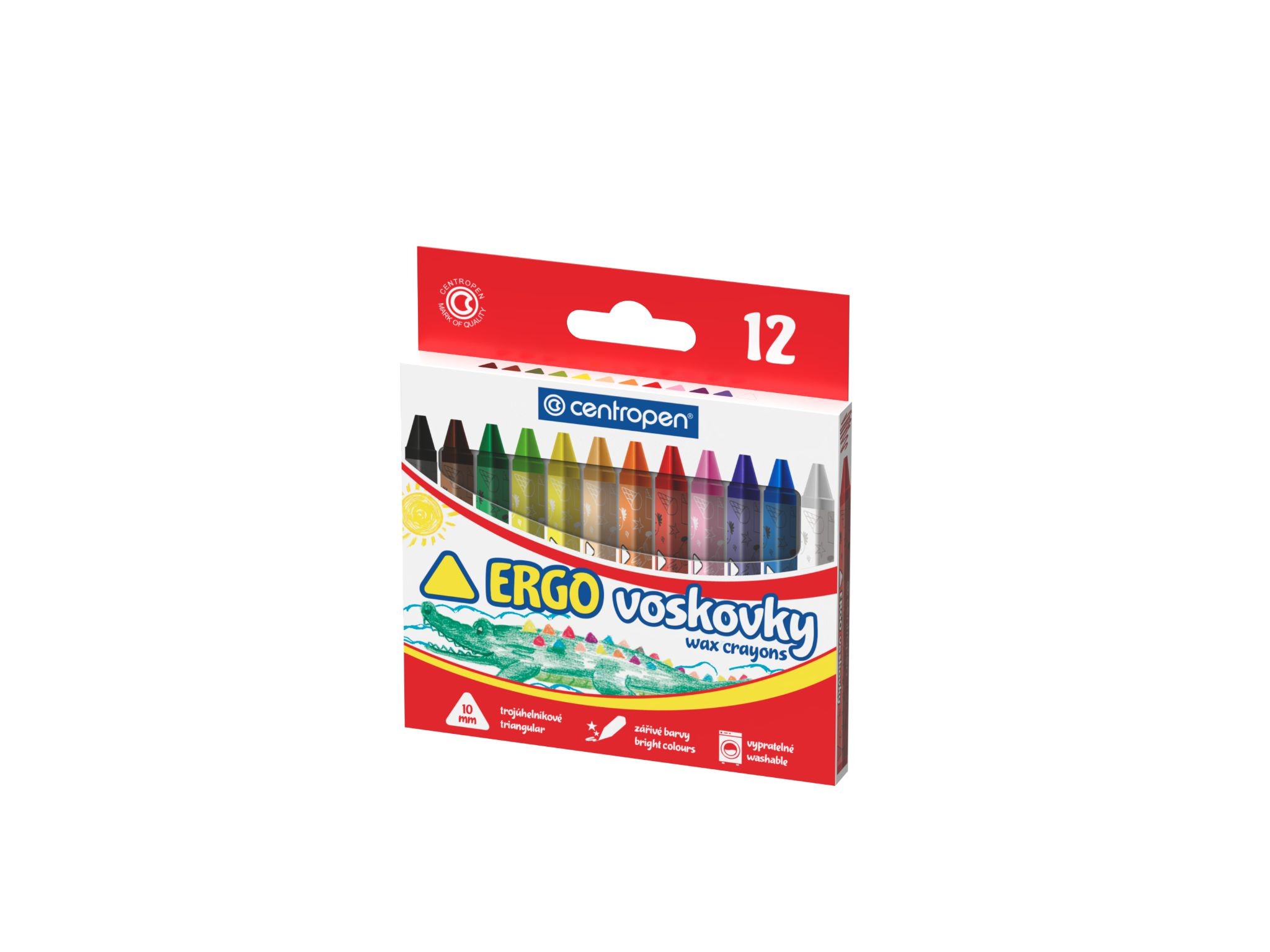 Centropen Voskovky trojúhelníkové 10 mm 12 ks