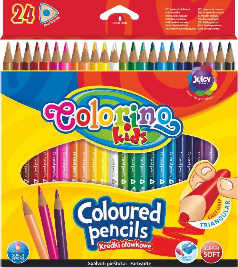 Colorino Pastelky trojhranné 24 barev