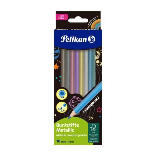 Pelikan Pastelky metalické,PE,10ks