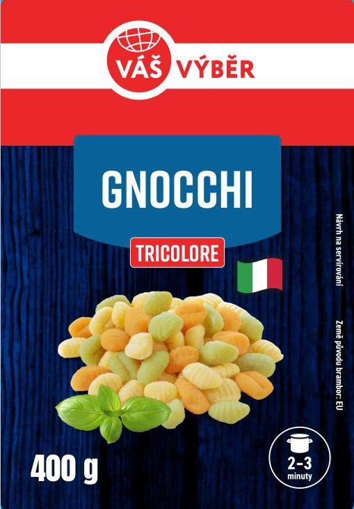Váš Výběr Gnocchi tricolore 400g