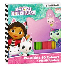 Dreamworks Gabby's Dollhouse plastelína s modelářskou špachtlí 10 ks