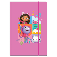 Gabby's Dollhouse desky na dokumenty kartonové s gumou A4