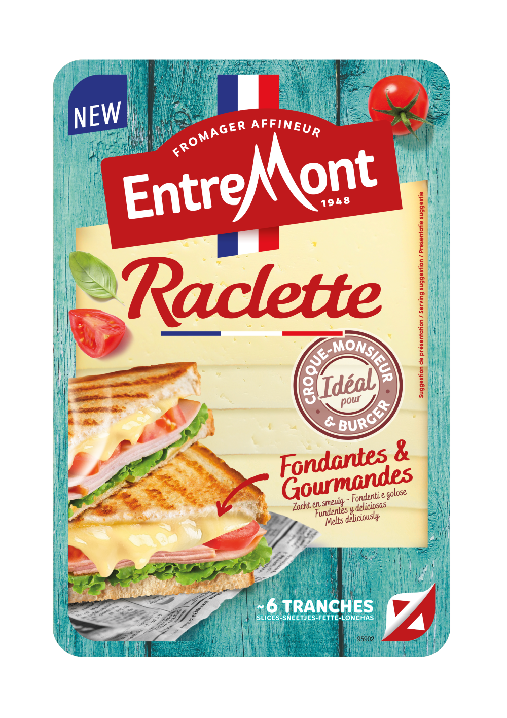 Entremont Raclette burger plátky