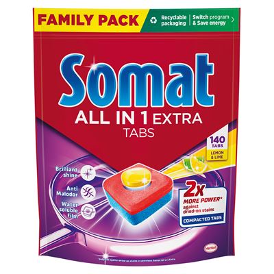 Somat all in one tablety do myčky rodinné balení 140 ks
