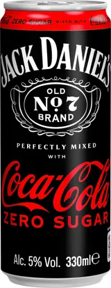Jack Daniel's and Coca-Cola 330 ml ZERO