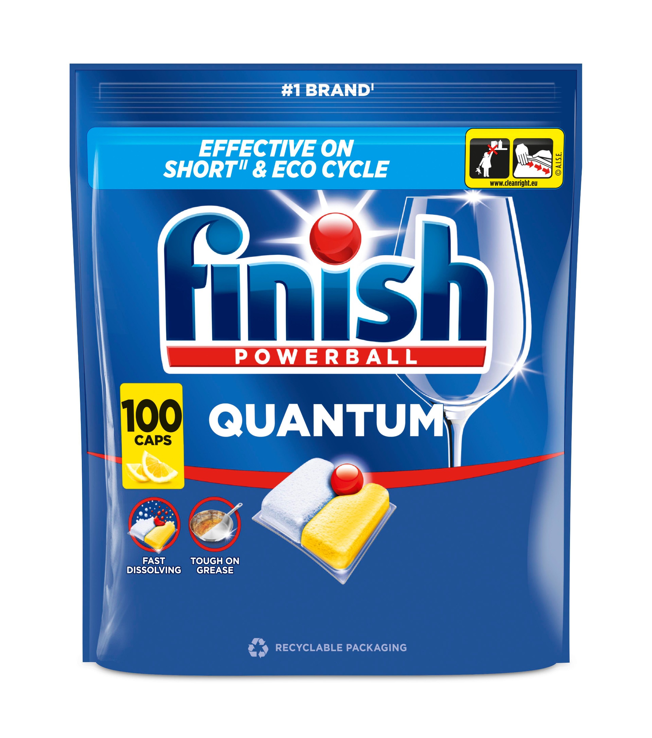 Finish Quantum kapsle do myčky nádobí - Lemon 100 ks