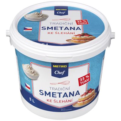 METRO Chef Smetana ke šlehání 33 % chlaz. 5 l kbelík
