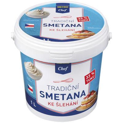 METRO Chef Smetana ke šlehání 33 % chlaz. 1 l kbelík
