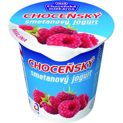ACCOM Choceňská mlékárna Choceňský Jogurt smetanový malina chlaz. 10 x 150 g