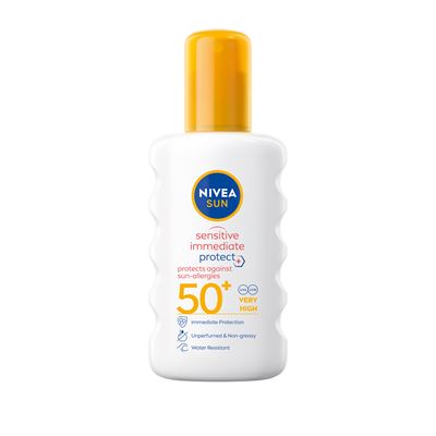NIVEA Sun Sensitive Sprej na opalování OF50 200 ml