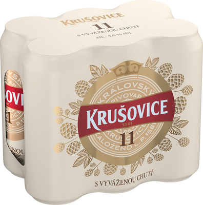 Krušovice 11°, plech (6x 500 ml)